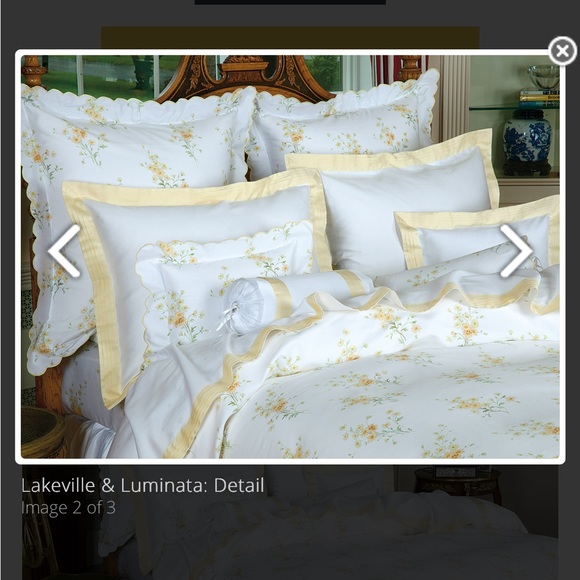Schweitzer Linen Yellow floral king shams - Picture 3 of 6